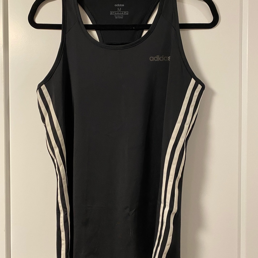Adidas Black and White Work Out Tank Top